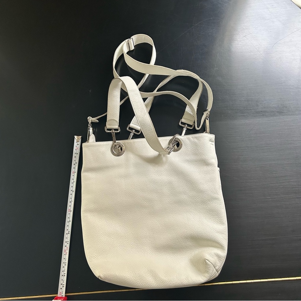 RUDSAK white Pebble Leather Shoulder Bag with Adjustable Straps - Picture 3 of 8